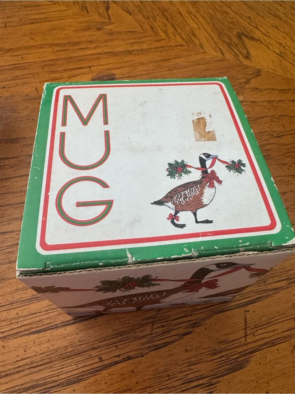Vintage 1980s Potpourri Press Christmas Geese Coffee Mug – New in Original Box